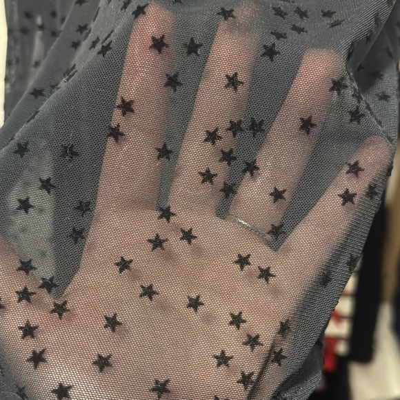 Star Black Sheer Bodysuit with Floral Pattern - Picture 5 of 5